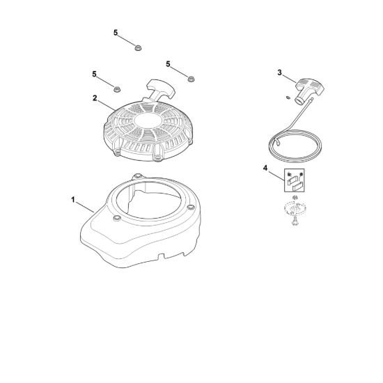 Picture of K - Coperchio ventilatore, dispositivo avviamento XT-800 (XT800-3088)